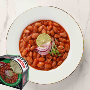 خوراک لوبیا با سس گوجه فرنگی 480