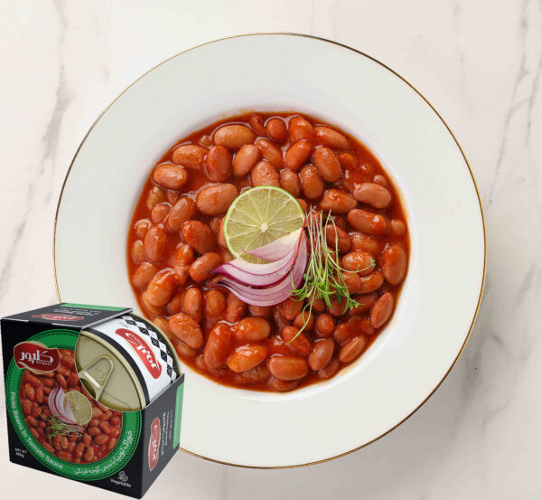 خوراک لوبیا با سس گوجه فرنگی 480